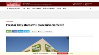 Fresh & Easy stores will close in Sacramento - The Business Journals