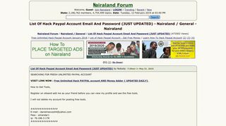 List Of Hack Paypal Account Email And Password (JUST UPDATED ...
