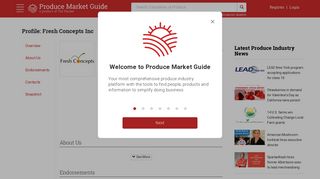 Fresh Concepts Inc | Produce Market Guide