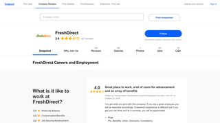 FreshDirect Careers and Employment | Indeed.com