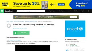 Fresh EBT - Food Stamp Balance for Android - Free download and ...