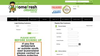 Home Fresh Organics - Login - AWSNEW