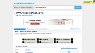 fresh-honest.net.in at WI. Fresh & Honest Cafe Limited Login Page