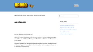Access Problems – Habbo.com Customer Support