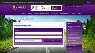 Login | Users - Ladybird Insurance