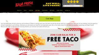 Club Baja - Baja Fresh Mexican Grill: Local Mexican Food