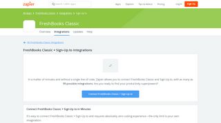 FreshBooks Classic + Sign-Up.to Integrations | Zapier