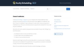 Classic FreshBooks – Acuity Scheduling