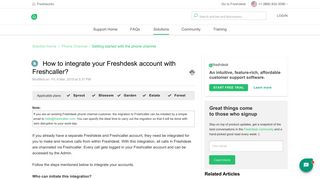How to integrate your Freshdesk account with Freshcaller? : Freshdesk