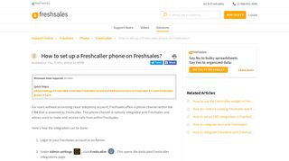How to set up a Freshcaller phone on Freshsales? : Freshsales