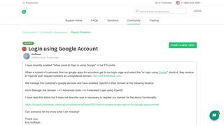 Login using Google Account : Freshdesk