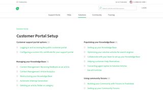 Customer Portal Setup : Freshdesk