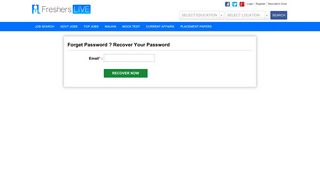 2019 January Fresherslive.com Job Seeker/Freshers Forget password ...
