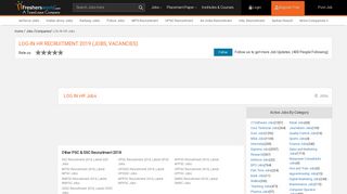 Log-In HR Recruitment 2019 (Jobs, Vacancies ... - Freshersworld.com