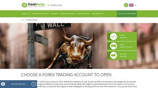 Forex Trading Account | Minimum Deposit from 0 USD | Fresh Forex