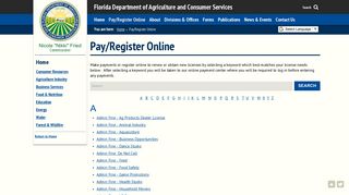 Pay/Register Online / Home - Florida Department of Agriculture ...