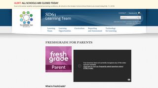 FreshGrade for Parents - Learning Team - SD61 – Learning Team