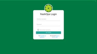 Login - freshOps App