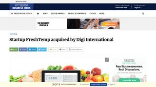 Pittsburgh startup FreshTemp acquired by Digi International ...