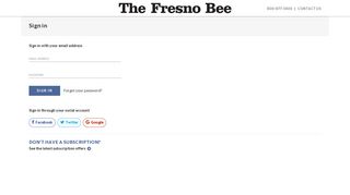 Sign in - The Fresno Bee