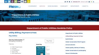 Department of Public Utilities | Utility Billing, Payment ... - City of Fresno