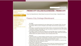 fresno city college blackboard - Google Sites