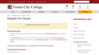 Register for Classes | Fresno City College