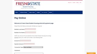 Pay Online – University Courtyard - Fresno State Student Housing