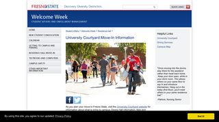 Residence Hall Move In - Fresno State