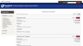 Freehold Regional High School District - Frontline Recruitment