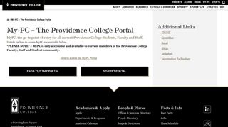 My-PC – The Providence College Portal – Providence College