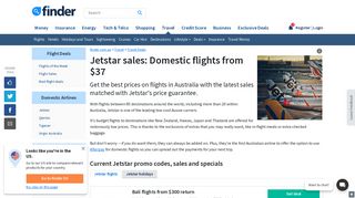 Jetstar sales: Domestic flights from $41 | finder.com.au