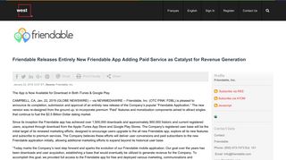 Friendable Releases Entirely New Friendable App Adding Paid ...