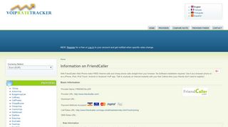 Information on FriendCaller | Voip Rate Tracker