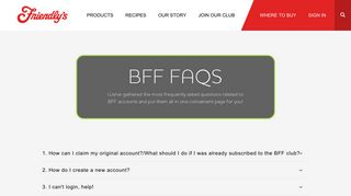 BFF FAQs · Friendly's
