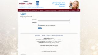 Login | Friends and Family Credit Union