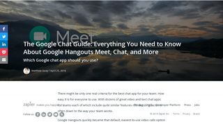 Google Hangouts Meet and Chat: Everything You Need to Know - Zapier