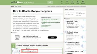 How to Chat in Google Hangouts: 9 Steps (with Pictures) - wikiHow