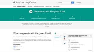 Google Hangouts Chat: Get Started | Learning Center | G Suite