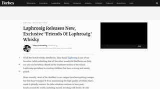 Laphroaig Releases New, Exclusive 'Friends Of Laphroaig' Whisky