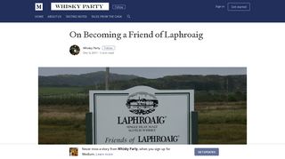 On Becoming a Friend of Laphroaig – Whisky Party – Medium