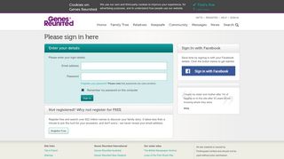 Please sign in here - Genes Reunited