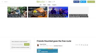 Friends Reunited goes the free route | Lifehacker Australia