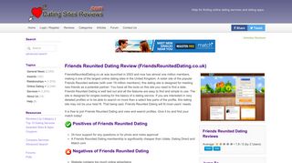 Friends Reunited Dating Review (FriendsReunitedDating.co.uk ...