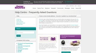 Frequently Asked Questions - Help Centre - Genes Reunited