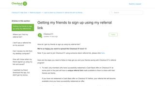 How do I get my friends to sign up using my referral link? – Checkout ...