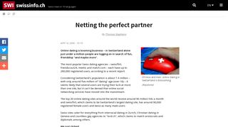 Netting the perfect partner - SWI swissinfo.ch