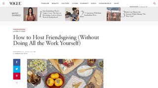 How to Host Friendsgiving the Easy Way - Vogue