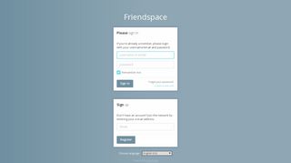 Friendspace: Login