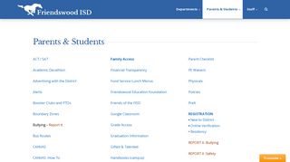 Parents & Students | Friendswood ISD